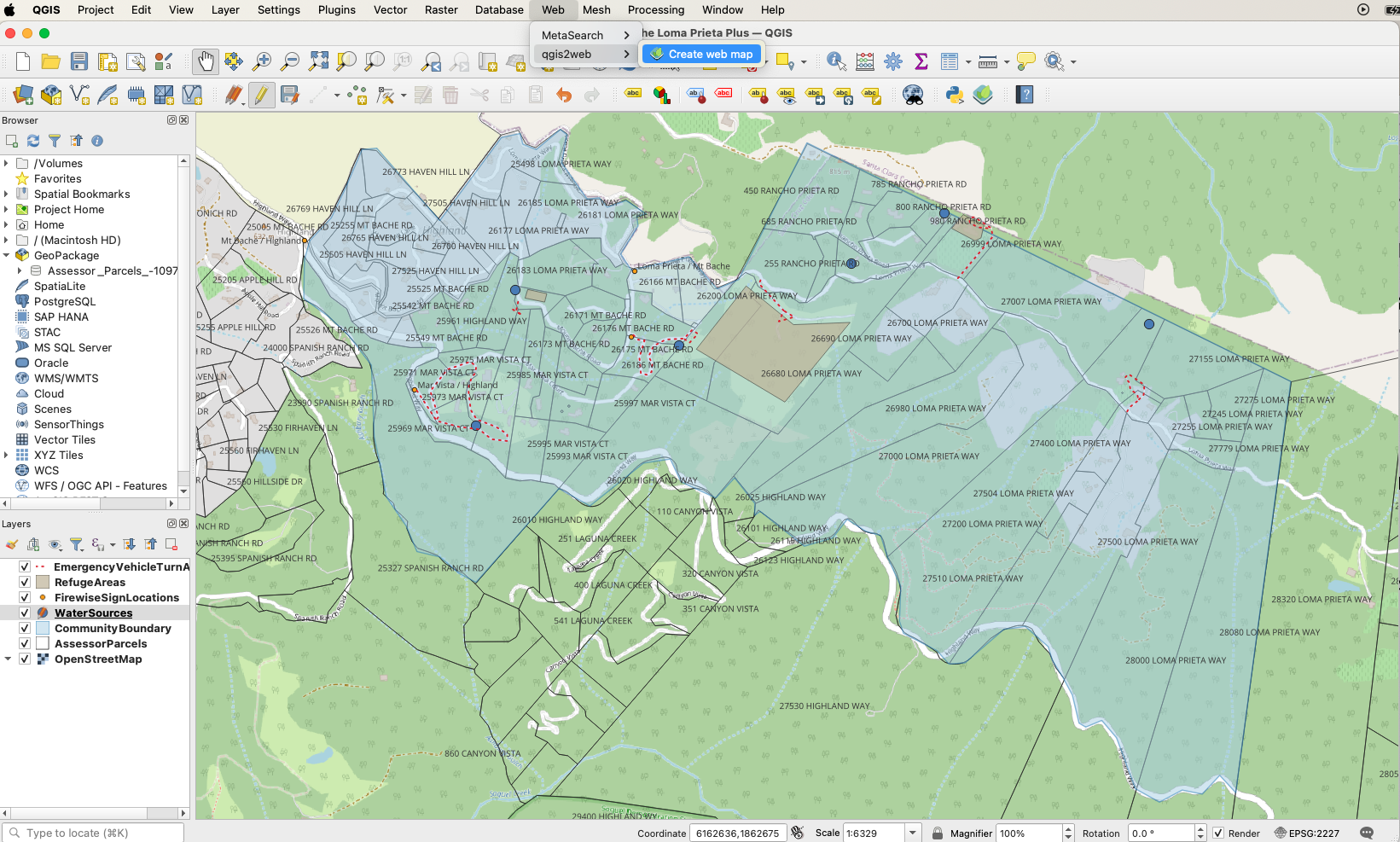 Create web map